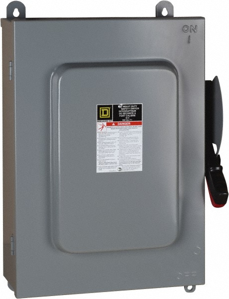 Square D Safety Switch: NEMA 12, 3, 3R, 4 & 4X, 30 Amp, 600VAC - HU661DS