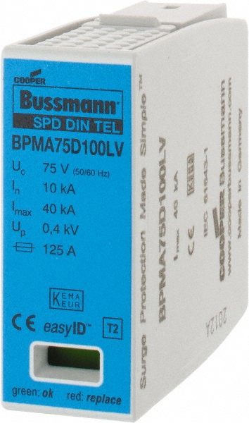 Cooper Bussmann 1 Pole, 1 Phase, 74mm Long x 24mm Wide x Hardwired Surge Protector - BSPD5BNCSI