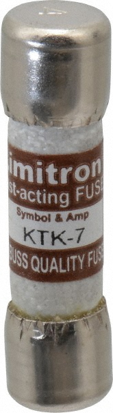 Cooper Bussmann Supplemental Fuse: Fast-Acting, 600 V, 7.00 A - KTK-7