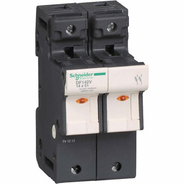 Schneider Electric 3 Pole, 600 Volt, 50 Amp, DIN Rail Mount Fuse Holder - DF143C