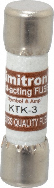 Cooper Bussmann General Purpose Fuse: Fast-Acting, 600 V, 2.50 A - KTK-2-1/2