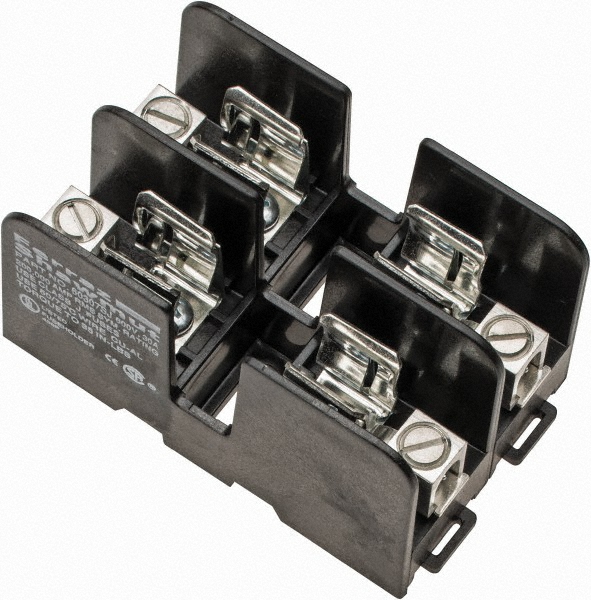 Ferraz Shawmut 2 Pole, 14 to 2 AWG, 600 VAC/VDC, 30 Amp, DIN Rail Mount, Screw Mount Fuse Block - 60307J