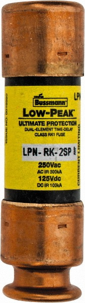Cooper Bussmann General Purpose Fuse: Time Delay, RK1, 1.13 A - LPS-RK-1-1/8SP