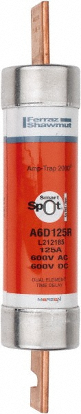 Ferraz Shawmut General Purpose Fuse: Time Delay, RK1, 125.00 A - A6D125R