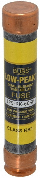 Cooper Bussmann General Purpose Fuse: Time Delay, RK1, 15.00 A - LPS-RK-15SPI