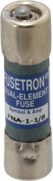 Cooper Bussmann Pin Indicator Fuse: Time Delay, 250 V, 1.13 A - FNA-1-1/8
