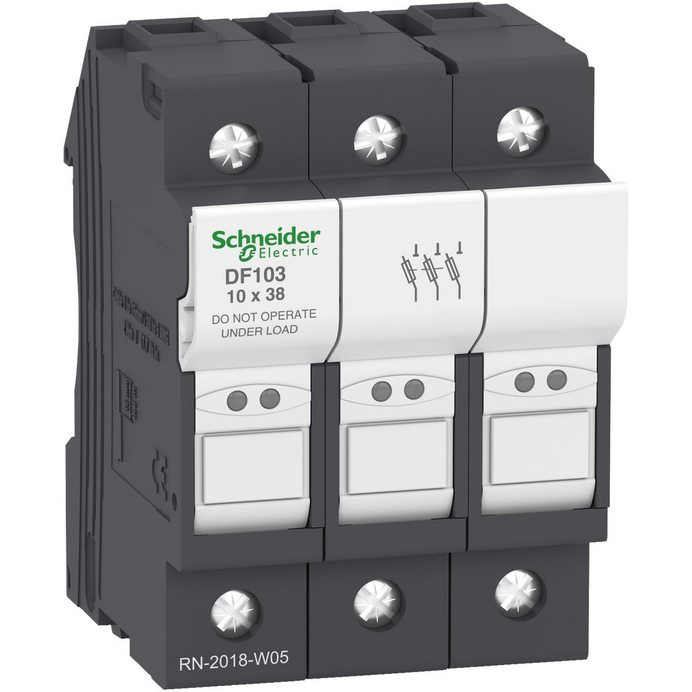 Schneider Electric 1 Pole, 600 Volt, 32 Amp, DIN Rail Mount Fuse Holder - DF101V