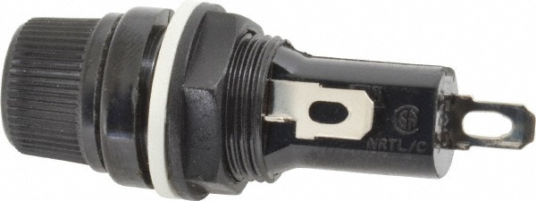 Cooper Bussmann 300 VAC, 3.2 Amp, Panel Mount Fuse Holder - HLQ-3-2/10