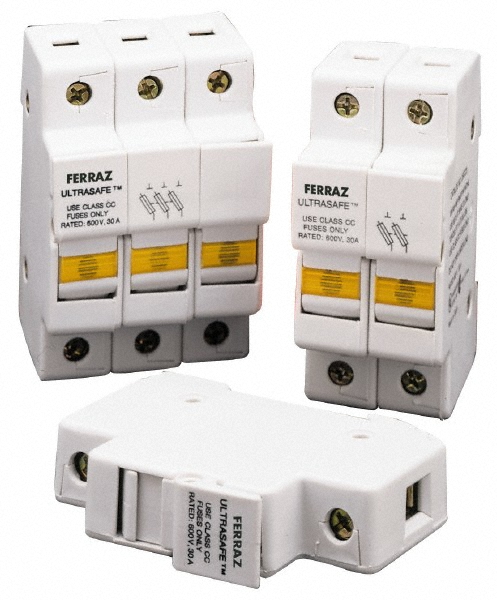 Ferraz Shawmut 4 Pole, 1000 VDC and 800 VAC, 30 Amp, DIN Rail Mount Fuse Holder - USM4I