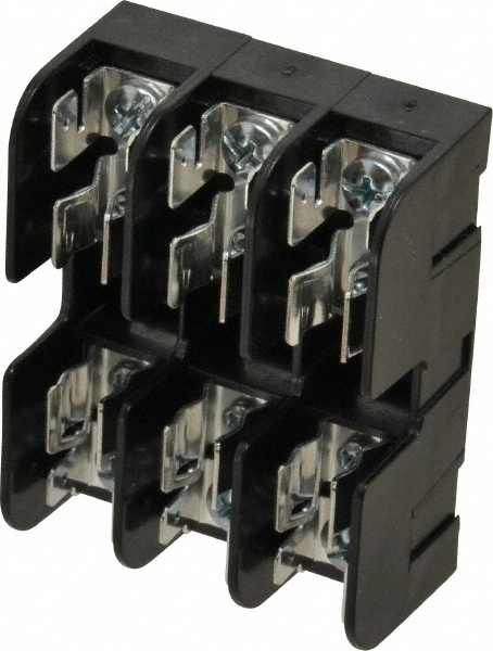 Ferraz Shawmut 3 Pole, 14 to 6 AWG, 600 VAC/VDC, 30 Amp, DIN Rail Mount, Screw Mount Fuse Block - 30353