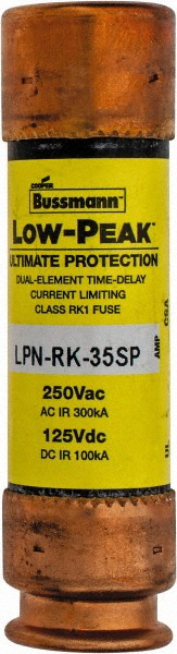 Cooper Bussmann General Purpose Fuse: Time Delay, RK1, 35.00 A - LPN-RK-35SP