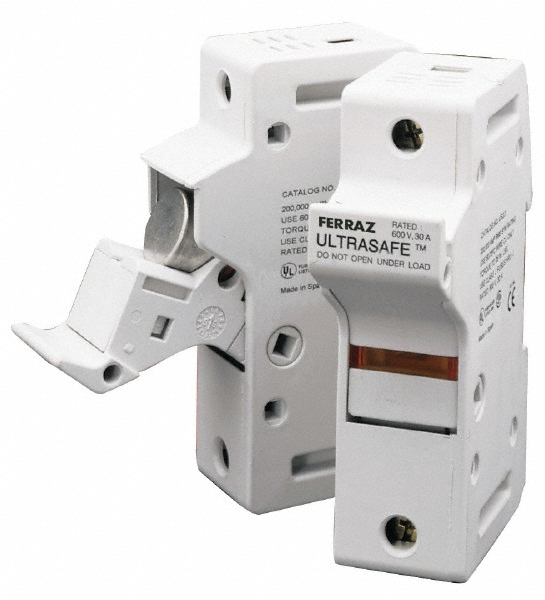 Ferraz Shawmut 1 Pole, 600 VAC/VDC, 60 Amp, DIN Rail Mount Fuse Holder - US6JN