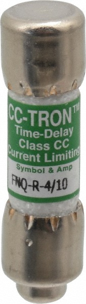 Cooper Bussmann General Purpose Fuse: Time Delay, CC, 0.40 A - FNQ-R-4/10