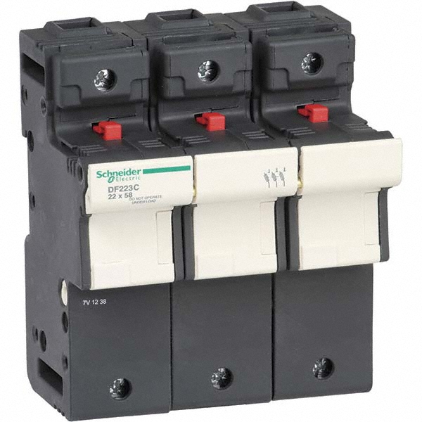 Schneider Electric 2 Pole, 600 Volt, 32 Amp, DIN Rail Mount Fuse Holder - DF102V