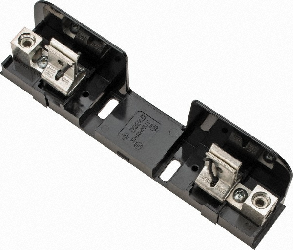 Ferraz Shawmut 1 Pole, 6 to 2/0 AWG, 250/600 VAC/VDC, 100 Amp, DIN Rail Mount, Screw Mount Fuse Block - 61036