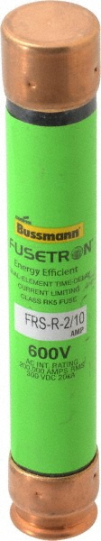 Cooper Bussmann General Purpose Fuse: Time Delay, RK5, 0.20 A - FRS-R-2/10