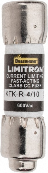Cooper Bussmann General Purpose Fuse: Fast-Acting, CC, 600 V, 0.40 A - KTK-R-4/10