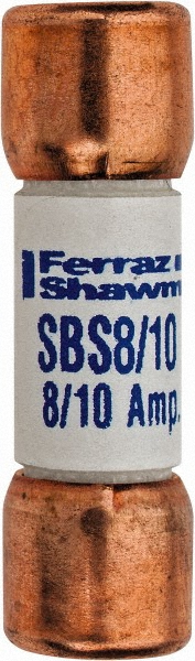 Ferraz Shawmut General Purpose Fuse: Fast-Acting, 600 V, 0.80 A - SBS8/10