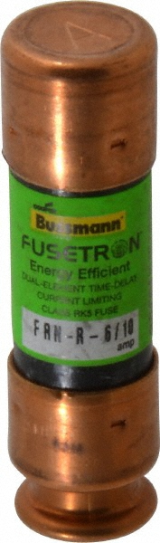 Cooper Bussmann General Purpose Fuse: Time Delay, RK5, 0.60 A - FRN-R-6/10
