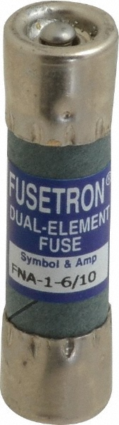 Cooper Bussmann Pin Indicator Fuse: Time Delay, 250 V, 1.60 A - FNA-1-6/10
