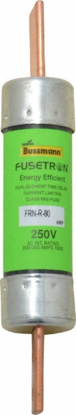 Cooper Bussmann General Purpose Fuse: Time Delay, RK5, 250 V, 80.00 A - FRN-R-80