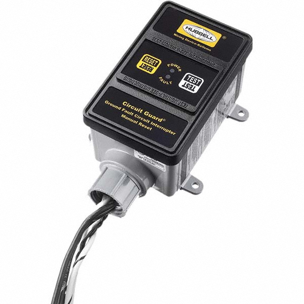 Hubbell Wiring Device-Kellems Hardwired GFCIs: Amperage: 30.0000; Reset Type: Automatic; Voltage: 208.00; Number of Phases: 3; Number Of Phases: 3 - GFHW83105