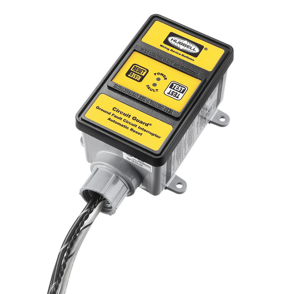 Hubbell Wiring Device-Kellems Hardwired GFCIs: Amperage: 30.0000; Reset Type: Automatic; Voltage: 208.00; Number of Phases: 3; Number Of Phases: 3 - GFHW83105