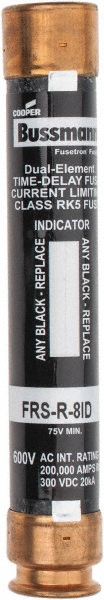 Cooper Bussmann General Purpose Fuse: Time Delay, RK5, 8.00 A - FRS-R-8ID
