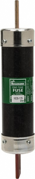 Cooper Bussmann General Purpose Fuse: Fast-Acting, H, 600 V, 125.00 A - NOS-125