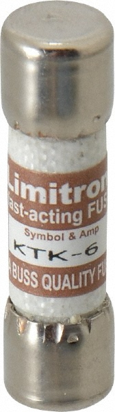 Cooper Bussmann General Purpose Fuse: Fast-Acting, 600 V, 6.00 A - KTK-6