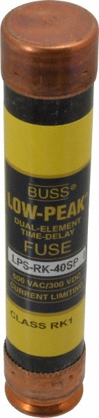 Cooper Bussmann General Purpose Fuse: Time Delay, RK1, 45.00 A - LPS-RK-45SP