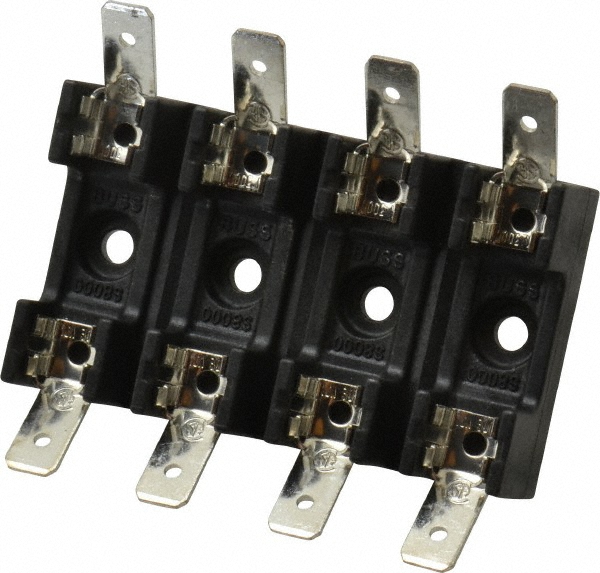 Cooper Bussmann 12 Pole, 300 VAC/VDC, 30 Amp, Bolt-in Fuse Block - S-8202-12-R