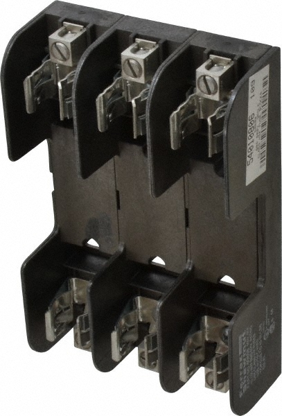 Cooper Bussmann 1 Pole, 8 to 1/0 AWG, 250 VAC/VDC, 100 Amp, Screw Mount Fuse Block - H25100-1CR