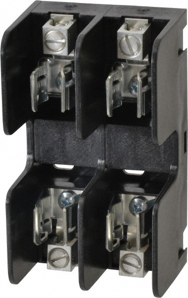 Cooper Bussmann 1 Pole, 8 to 1/0 AWG, 250 VAC/VDC, 100 Amp, Screw Mount Fuse Block - H25100-1CR