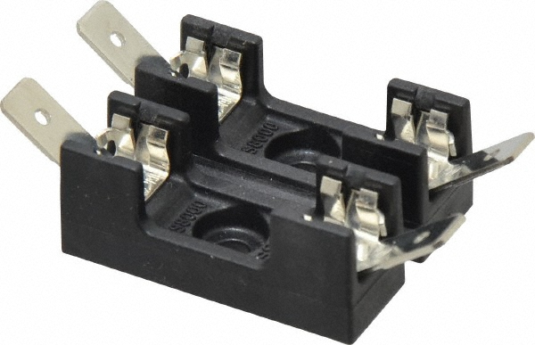 Cooper Bussmann 2 Pole, 300 VAC/VDC, 30 Amp, Bolt-in Fuse Block - S-8202-2-R