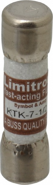 Cooper Bussmann General Purpose Fuse: Fast-Acting, 600 V, 7.50 A - KTK-7-1/2