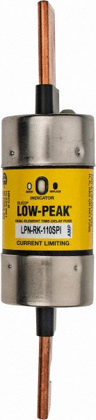 Cooper Bussmann General Purpose Fuse: Time Delay, RK1, 110.00 A - LPN-RK-110SPI