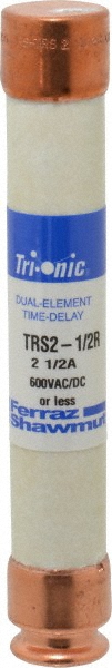 Ferraz Shawmut General Purpose Fuse: Time Delay, RK5, 2.50 A - TRS2-1/2R