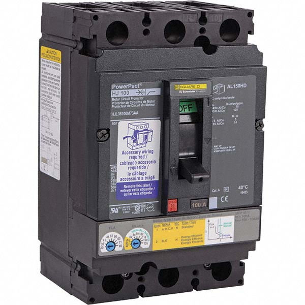 Square D 50 Continuous Amp, 1 to 3 Starter, Motor Circuit Protector - HJL36050M72AA