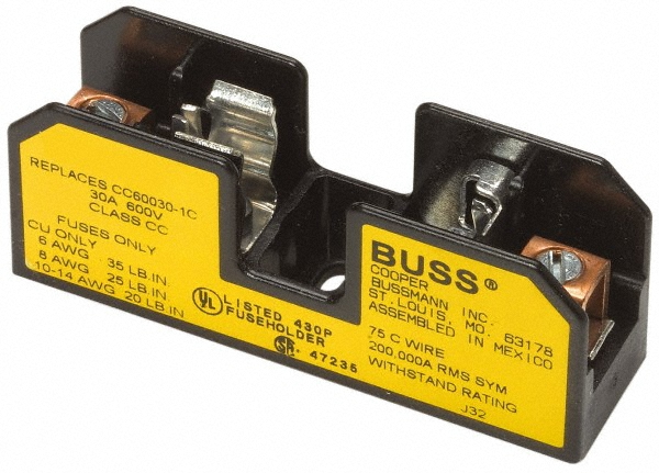 Sola/Hevi-Duty 250 VAC, 15 Amp, Fuse Block - FB-2