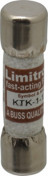 Cooper Bussmann General Purpose Fuse: Fast-Acting, 600 V, 1.50 A - KTK-1-1/2