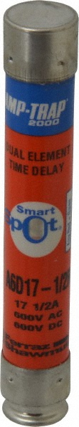 Ferraz Shawmut General Purpose Fuse: Time Delay, RK1, 17.50 A - A6D17-1/2R
