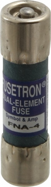 Cooper Bussmann Pin Indicator Fuse: Time Delay, 250 V, 4.00 A - FNA-4