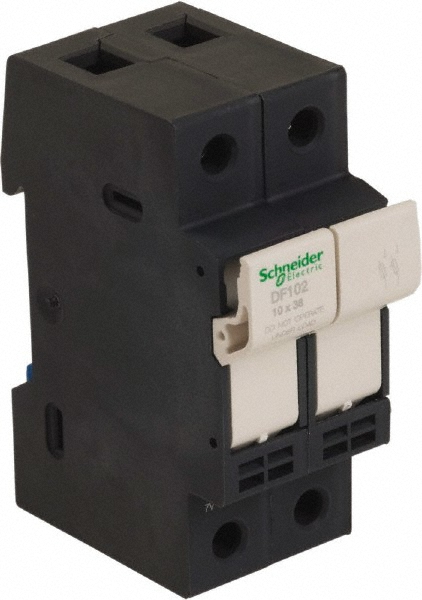 Schneider Electric 2 Pole, 600 Volt, 50 Amp, DIN Rail Mount Fuse Holder - DF142V