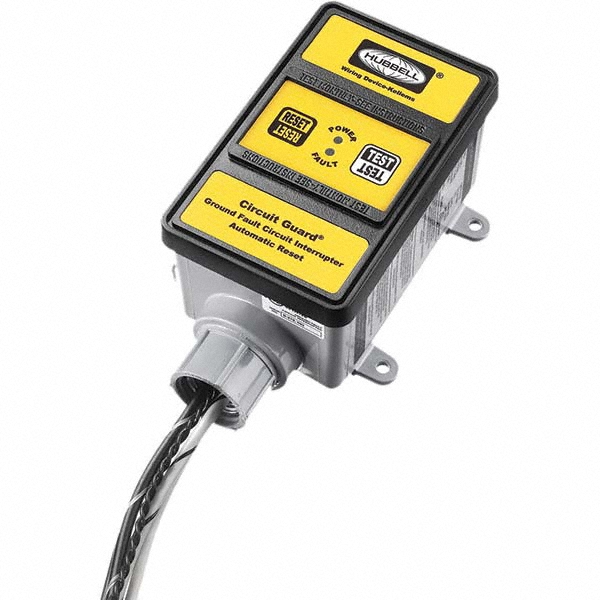 Hubbell Wiring Device-Kellems Hardwired GFCIs: Amperage: 20 A; Reset Type: Automatic; Voltage: 120 V; Number Of Phases: 1 - GFMST20A