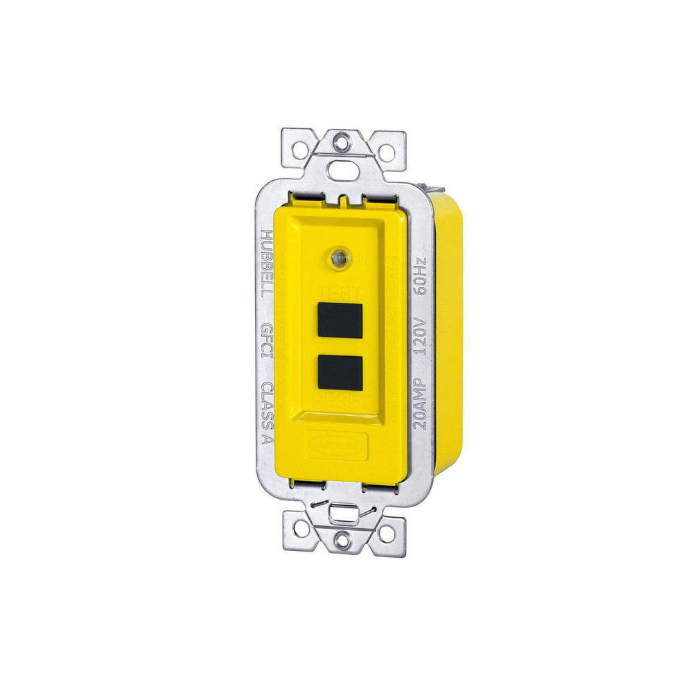 Hubbell Wiring Device-Kellems Hardwired GFCIs: Amperage: 20 A; Reset Type: Automatic; Voltage: 120 V; Number Of Phases: 1 - GFMST20A