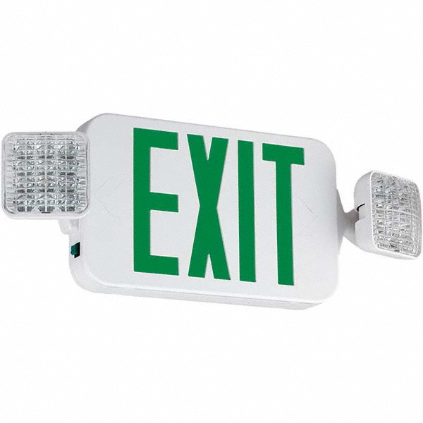 Lithonia Lighting Combination Exit Signs: Mounting Type: Ceiling Mount; Number of Faces: 2; Lamp Type: LED - 164UF3