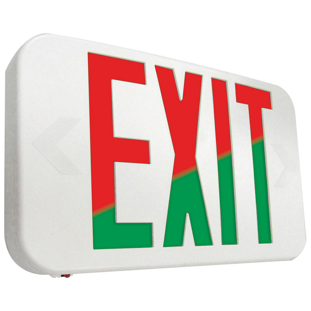 Lithonia Lighting Combination Exit Signs: Mounting Type: Ceiling Mount; Number of Faces: 2; Lamp Type: LED - 164UF3