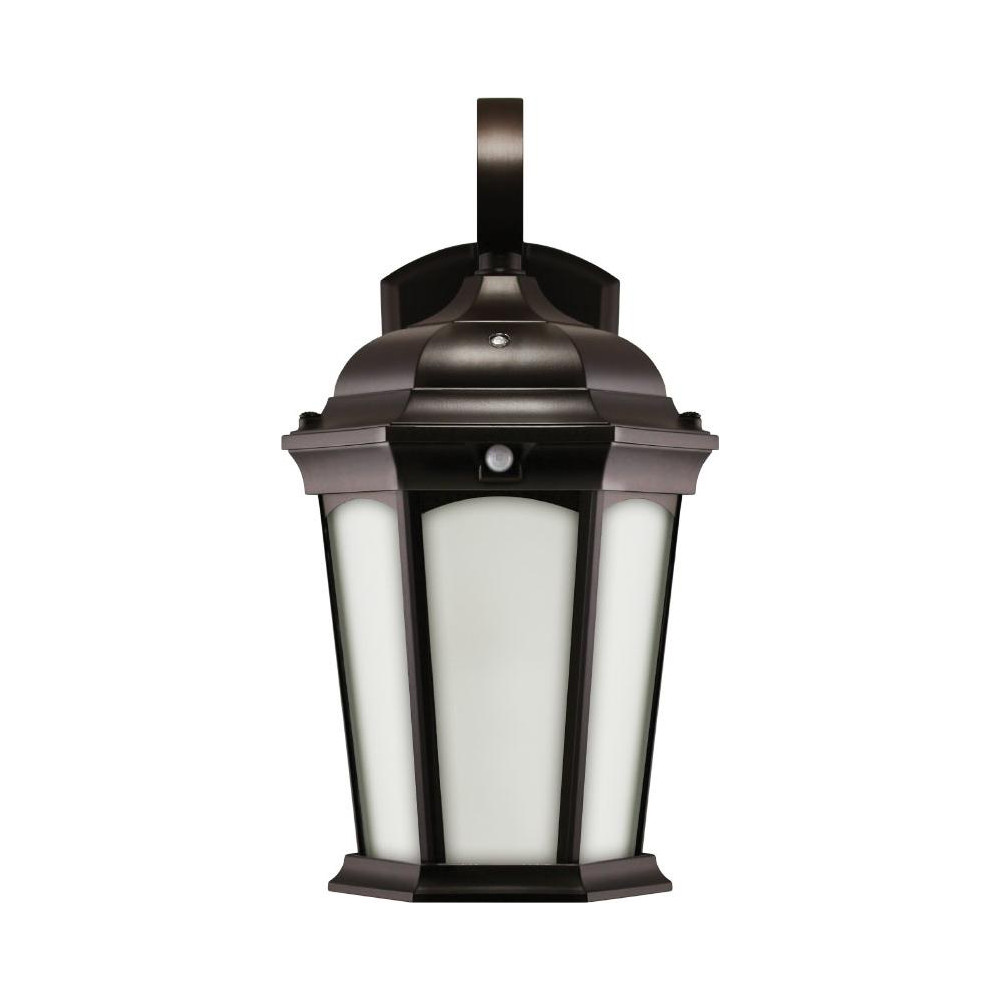 Euri Lighting Outdoor / Wall Lantern / Directional / Integrated LED Fixture / Non-Dimmable / 12.5 W / 120 V / 1200 lm / 110° / 3000 K / 80 CRI / 96 lm/W / 0.7 pf / 0.1 A / Wall-Mount / Motion Sensor / 50,000 Hrs. / Wet Rated / E-Star 2.1 / FCC / ETL / Weather Resistant / Water Glass / Oil Rubbed Bronze / 2 Yrs. Limited Warranty - EFL-130W-MD