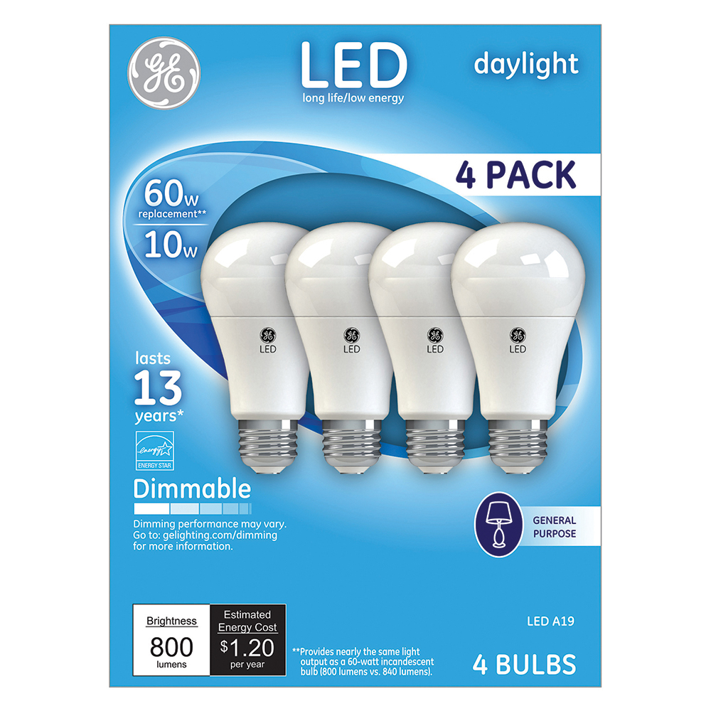 Value Collection LED Lamp: Commercial, Decorative, Industrial, Office & Residential, A19, 9.500W, Medium Screw Base - S11417